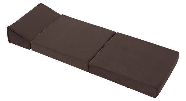 KONDELA Skladací matrac/kreslo, 2v1, hnedá Taupe, PELOS