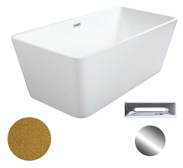 Besco Akrylátová voľne stojaca vaňa Evita Glam Z 160x80
