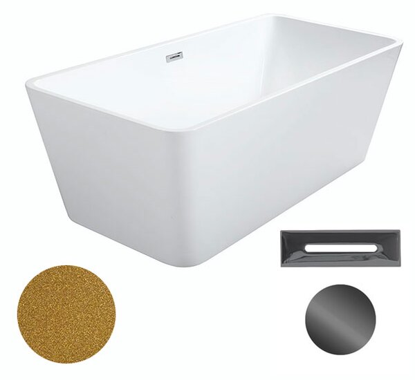 Besco Akrylátová voľne stojaca vaňa Evita Glam Z 160x80