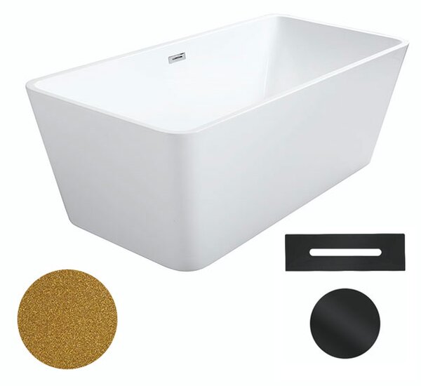 Besco Akrylátová voľne stojaca vaňa Evita Glam Z 160x80