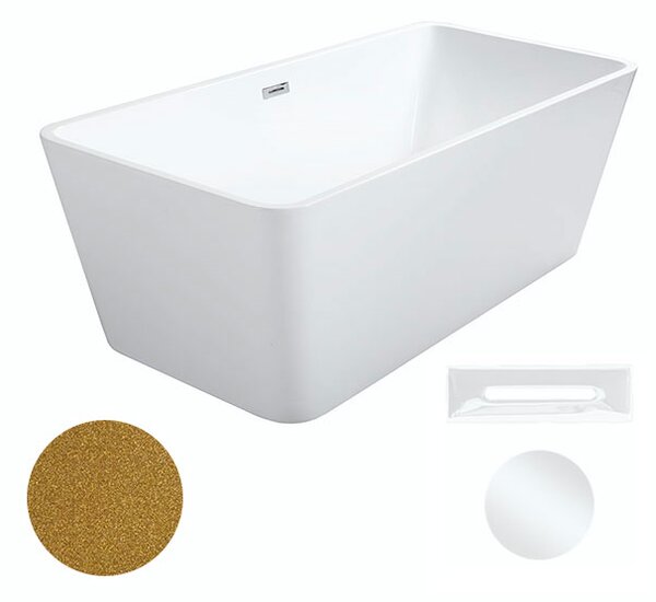 Besco Akrylátová voľne stojaca vaňa Evita Glam Z 160x80