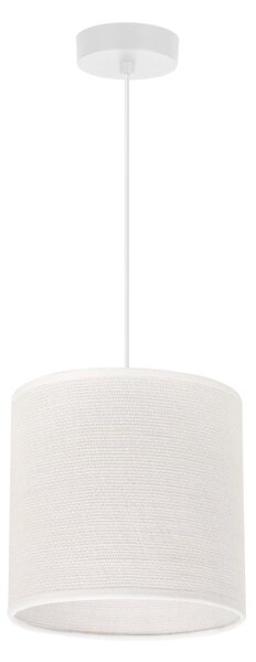 Závesné svietidlo Juta, 1x biele jutové tienidlo, (fi 15cm), w
