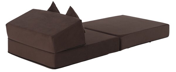 KONDELA Skladací matrac/kreslo, 2v1, hnedá Taupe, PELOS
