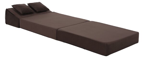 KONDELA Skladací matrac/kreslo, 2v1, hnedá Taupe, PELOS