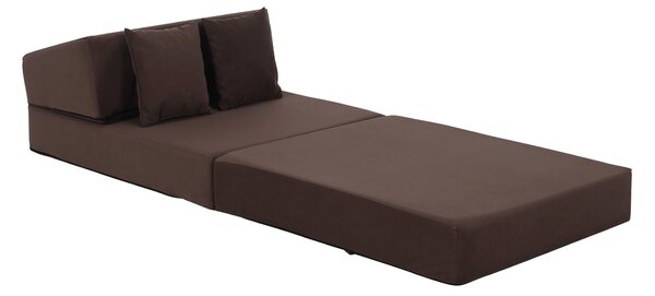 KONDELA Skladací matrac/kreslo, 2v1, hnedá Taupe, PELOS