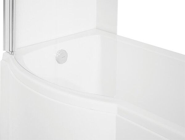 Besco Akrylátová atypická vaňa s vaňovou zástenou INSPIRO VK 150x70 (160x70, 170x70)