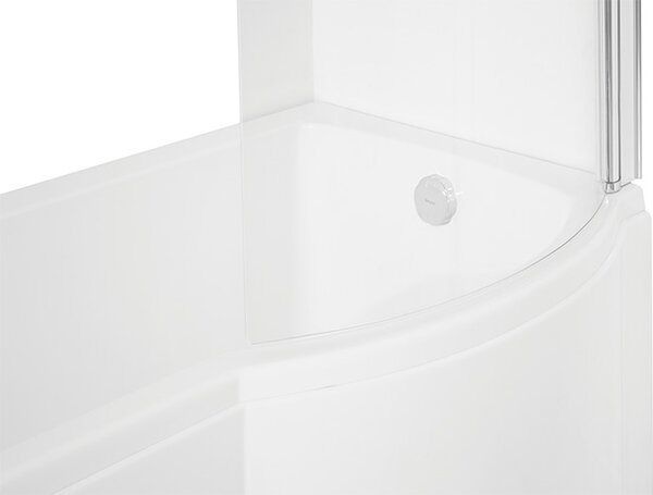 Besco Akrylátová atypická vaňa s vaňovou zástenou INSPIRO VK 150x70 (160x70, 170x70)