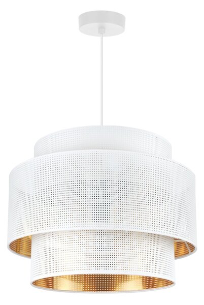 Závesné svietidlo Asti, 1x biele PVC tienidlo, (fi 40cm), g, w
