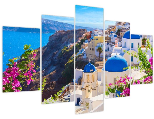 Obraz - Santorini, Grécko (150x105 cm)