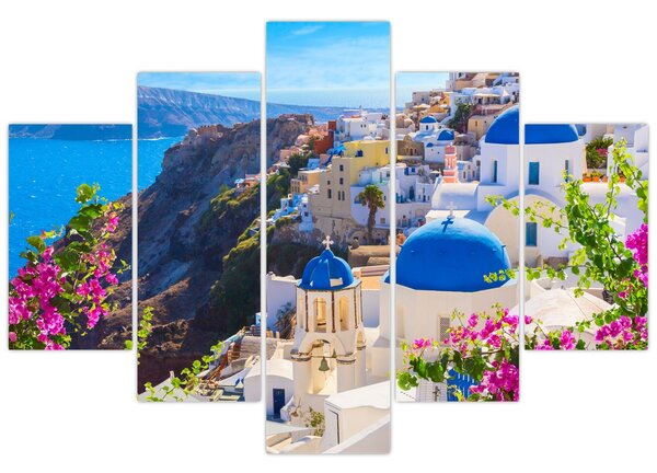 Obraz - Santorini, Grécko (150x105 cm)