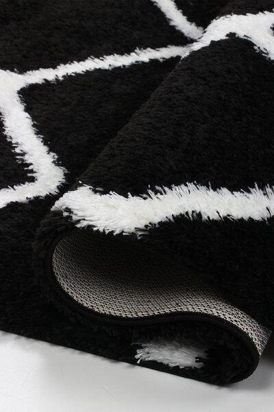 Koberec Boho 613 BLACK/CREAM rozmery koberec: 80x150 cm