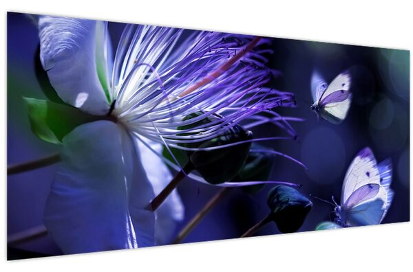 Obraz - Tropický kvet (120x50 cm)