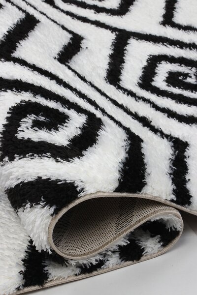 Koberec Boho 638 CREAM/BLACK rozmery koberec: 60x100 cm