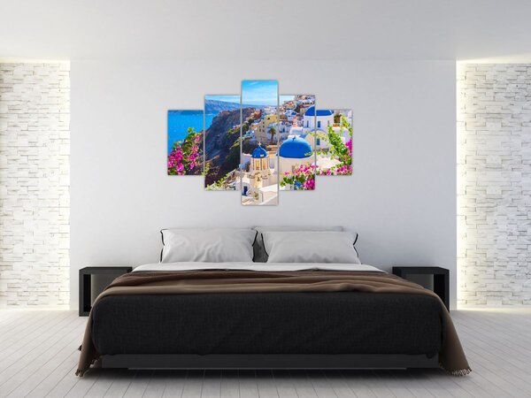 Obraz - Santorini, Grécko (150x105 cm)