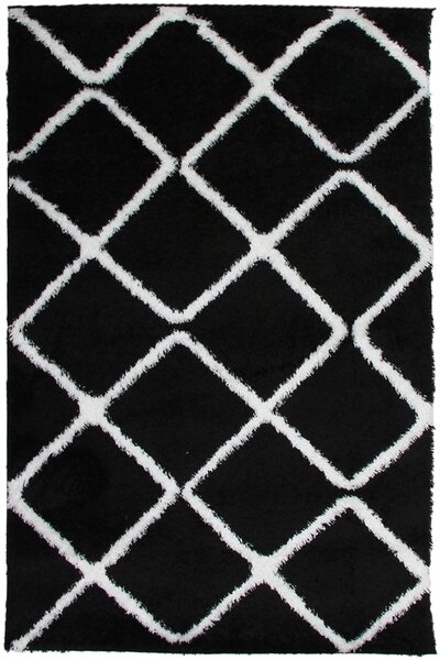 Koberec Boho 613 BLACK/CREAM rozmery koberec: 80x150 cm