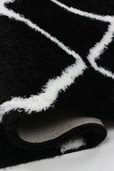 Koberec Boho 613 BLACK/CREAM rozmery koberec: 80x150 cm