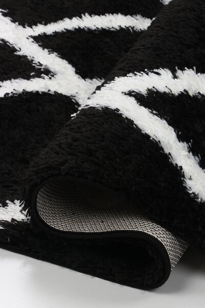 Koberec Boho 656 BLACK/CREAM rozmery koberec: 60x100 cm