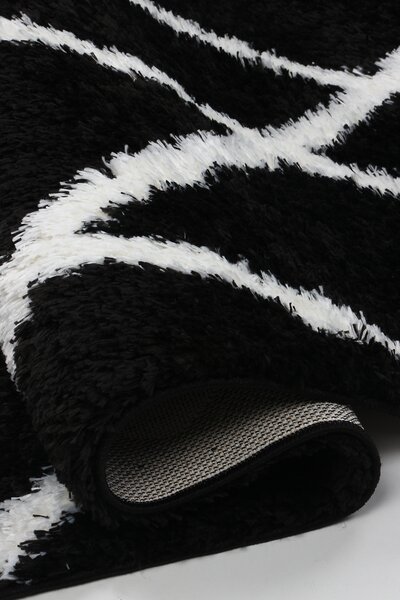 Koberec Boho 656 BLACK/CREAM rozmery koberec: 60x100 cm