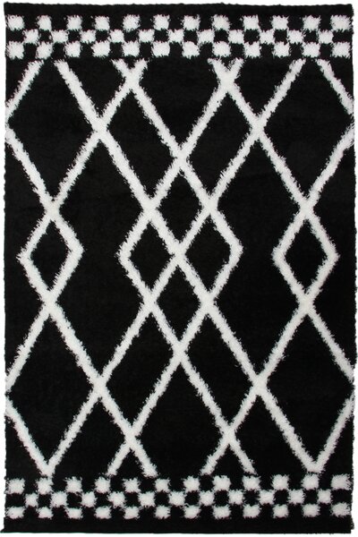Koberec Boho 656 BLACK/CREAM rozmery koberec: 60x100 cm