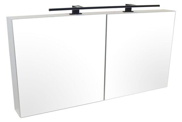 Comodo Zrkadlová skrinka Montana 120 ZS LED-B s osvetlením Any LED 80 B, čierna