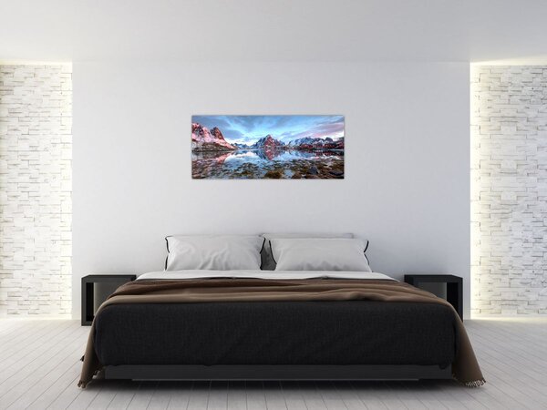 Obraz - Východ slnka nad Reine (120x50 cm)