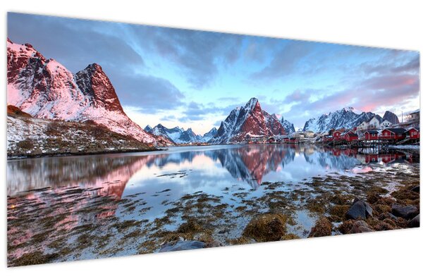 Obraz - Východ slnka nad Reine (120x50 cm)