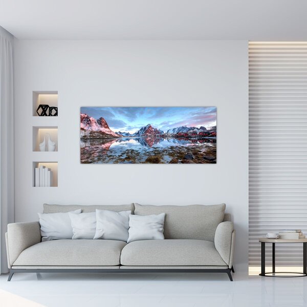 Obraz - Východ slnka nad Reine (120x50 cm)
