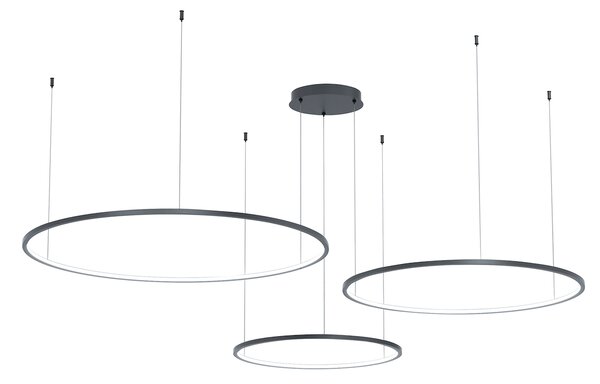 Závesné LED svietidlo Saturno, 3x LED 100w, 4000k, b
