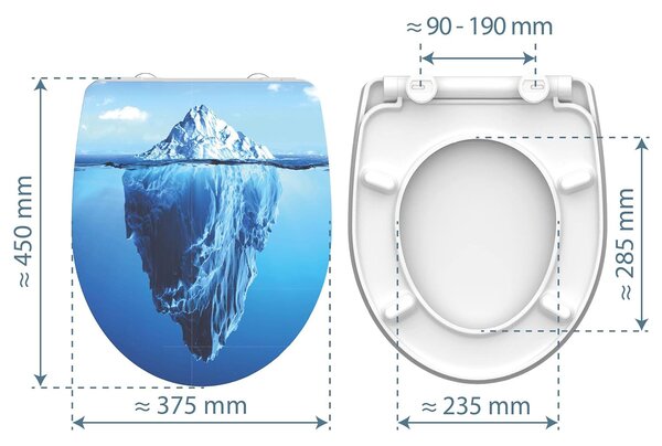 Eisl Sanitär WC sedadlo Duroplast Soft Close Iceberg High Gloss 82579