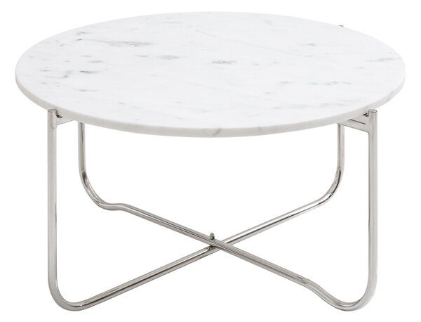 Dizajnový konferenčný stolík Tristen 62 cm mramor biely
