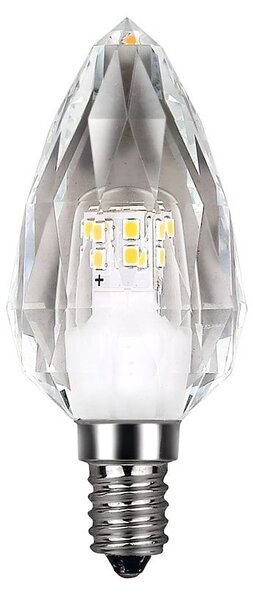 Dekoračná LED žiarovka E14 neutrálna 4000k 4w 500 lm crystal sviečka