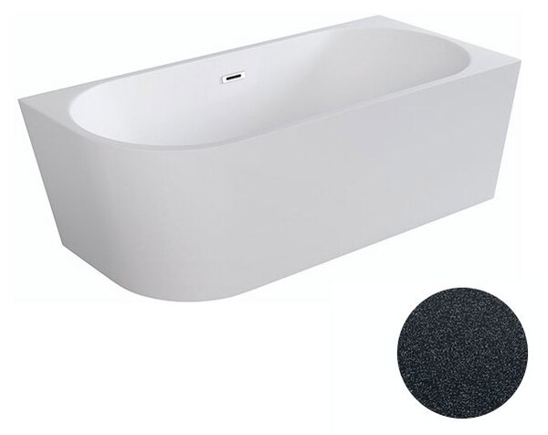 Besco Akrylátová voľne stojaca rohová vaňa Zoya Glam G 150x75 (170x80) biela/grafit