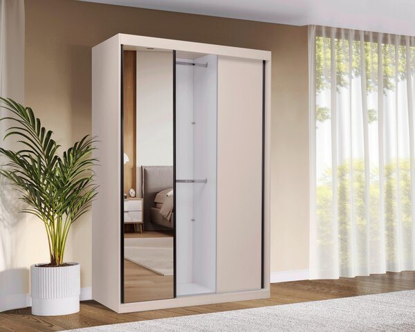 SKRIŇA S POSUVNÝMI DVERAMI, kašmírová, 150/215/59,5 cm P & B - Skrine, Online Only