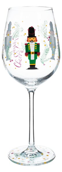 TEMPO-KONDELA TIPSY TRIO, poháre na víno, set 3 ks, 450 ml, číre so zimným motívom