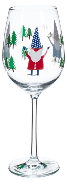 TEMPO-KONDELA TIPSY TRIO, poháre na víno, set 3 ks, 450 ml, číre so zimným motívom