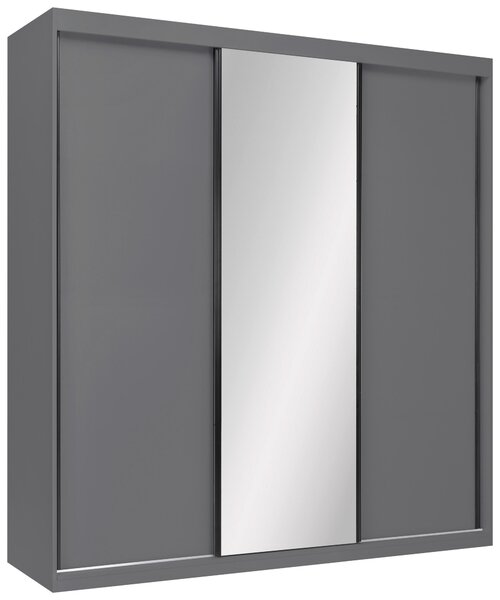 SKRIŇA S POSUVNÝMI DVERAMI, grafitová, 200/215/59,5 cm P & B - Skrine, Online Only