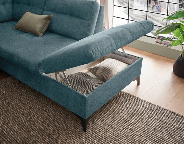 SEDACIA SÚPRAVA, textil, modrá MID.YOU - Sedačky, Online Only