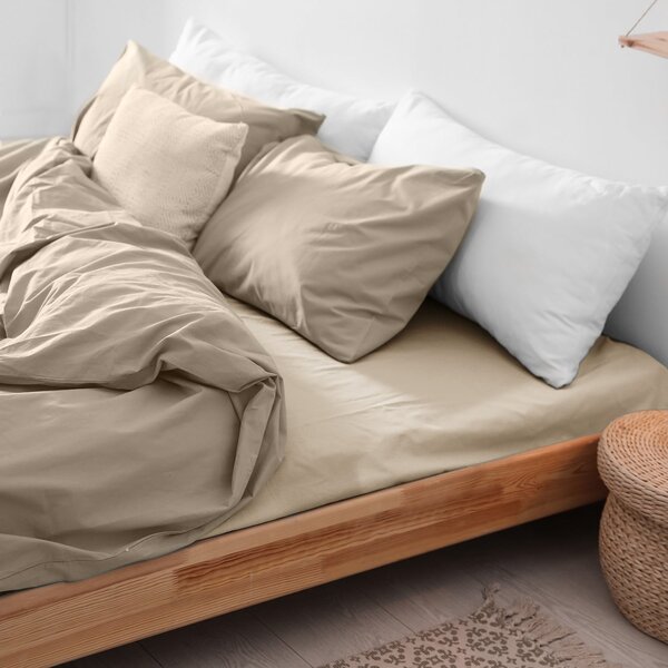 FLANELOVÉ PRESTIERADLO 90X200 CM SVETLOBÉŽOVÉ