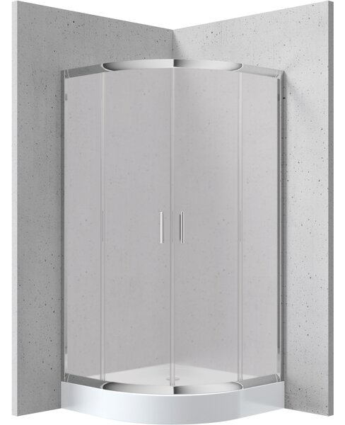 Deante Štvrťkruhový sprchovací kút Funkia 90x90 cm - KYP 653K - bez vaničky