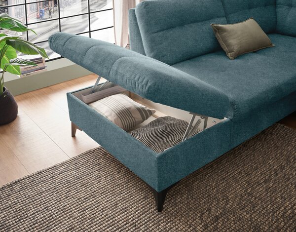 SEDACIA SÚPRAVA, textil, modrá MID.YOU - Sedačky, Online Only