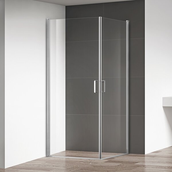 Roltechnik Outlet Sprchový kút OBCO1+OBCO1 s dvojkrídlovými dverami - bez vaničky ROTH-Variant: rozmery: 80x80 cm - (OBCO1-80_OBCO1-80), ROTH-Profily: profily: brillant, výplň: transparent