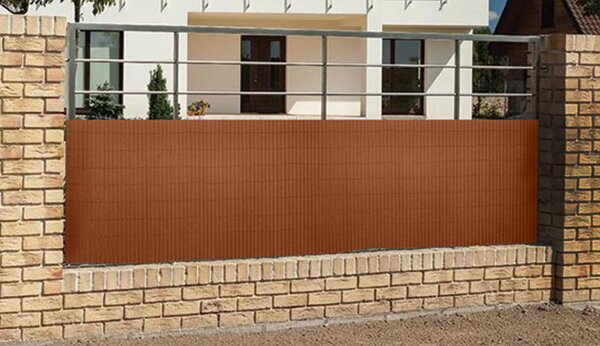 KONDELA Záhradná zástena, hnedá, 300x100 cm, ABEO
