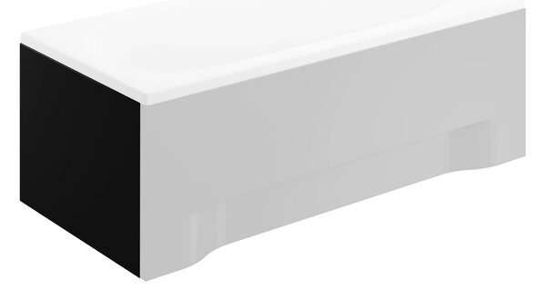 Univerzálny bočný krycí panel čierny k obdĺžnikovej vani Polimat POLIMAT-Rozmery: 70x54-pre: CAPRI 120x70