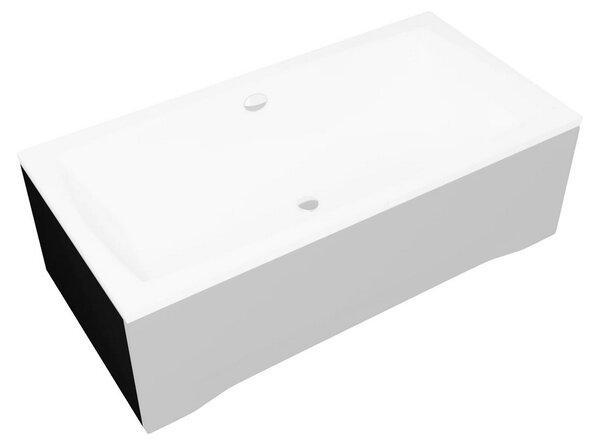 Univerzálny bočný krycí panel čierny k obdĺžnikovej vani Polimat POLIMAT-Rozmery: 70x54-pre: CAPRI 120x70