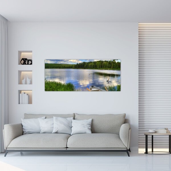 Obraz - Malebná dedina (120x50 cm)