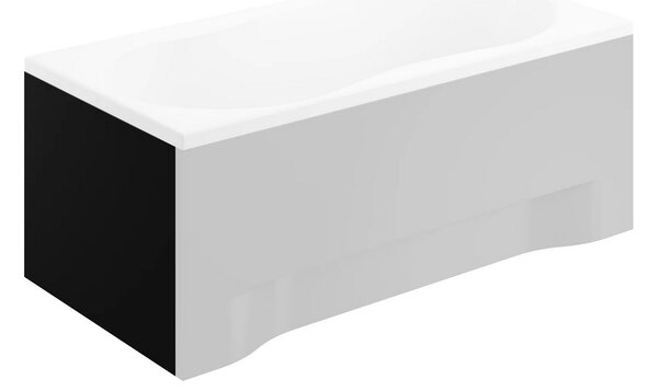 Univerzálny bočný krycí panel čierny k obdĺžnikovej vani Polimat POLIMAT-Rozmery: 70x54-pre: CAPRI 120x70