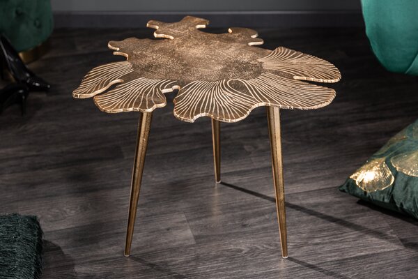 Dizajnový konferenčný stolík Lance 57 cm zlatý -