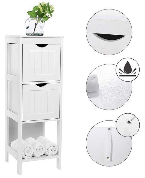 SONGMICS Kúpeľňová skrinka ZOE biela