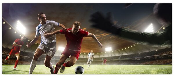 Obraz - Futbalisti v akcii (120x50 cm)