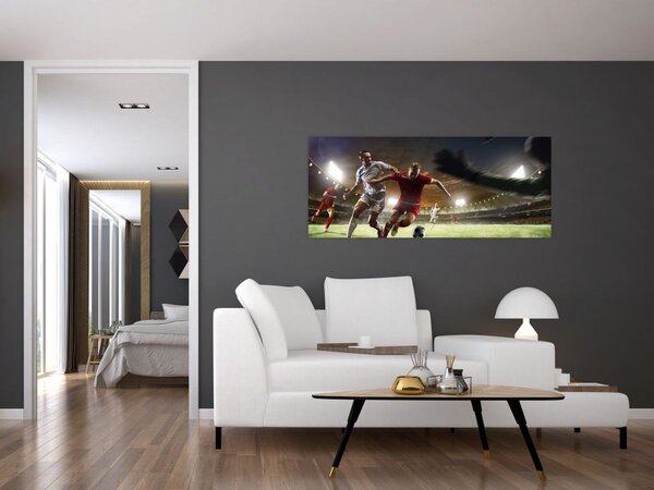 Obraz - Futbalisti v akcii (120x50 cm)